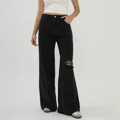 SYBILLA - Jean Wide Leg Tiro Medio Mujer
