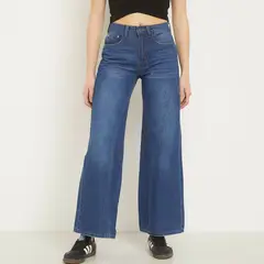 SYBILLA - Jean Wide Leg Tiro Medio Mujer