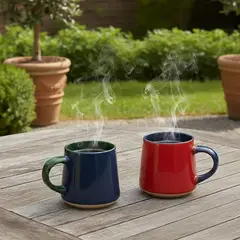 BENETTON - Set X2 Mugs Rojo Y Azul