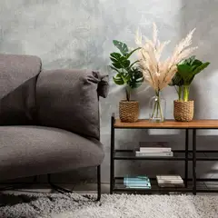 MICA - Planta Monstera Maceta Rattan 42x12cm