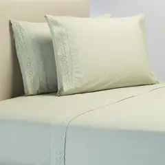 ROBERTA ALLEN - Juego de Sábanas Bordadas Broderie 180 Hilos