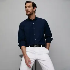 WOLF&HANK - Camisa Manga Larga Hombre Slim Fit Algodón