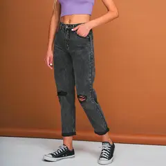 SYBILLA - Jean Mom 100% Algodón Mujer