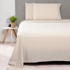 AMBIENTA - Juego de Sábanas Lisas Microfibra
