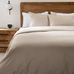 BASEMENT HOME - Funda Plumón 100% Algodón 200 Hilos Beige