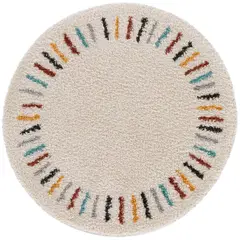 MICA - Alfombra Gipsy Redonda Beige 160cm