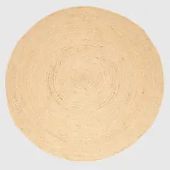 BASEMENT HOME - Alfombra Redonda de Yute Natural Champ