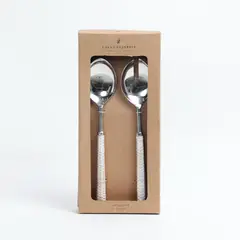 CASA CANTABRIA - Piezas para Servir Set x 2 Rattan Silver