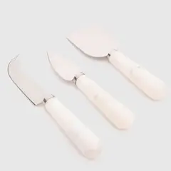 CASA CANTABRIA - Cuchillos para Queso Set x 3 Marble White