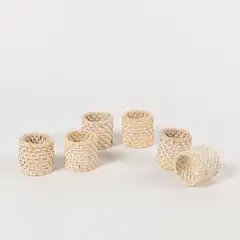 CASA CANTABRIA - Portaservilleta Anillo Set x 4 Rattan White