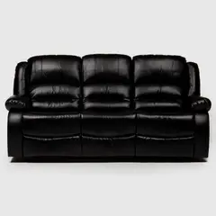 MICA - Sofá Reclinable Robbie 3 Cuerpos Cuero Reconstituido