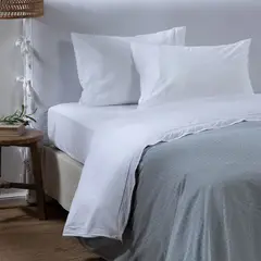 CASA CANTABRIA - Juego de Sábanas Bordadas Voile 100% Algodón 200 Hilos