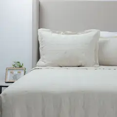 CASA CANTABRIA - Funda De Almohada 100% Lino Beige
