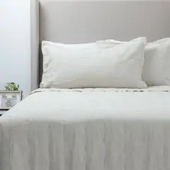 CASA CANTABRIA - Funda De Almohada 100% Lino Beige