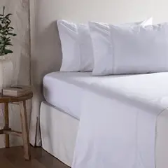 CASA CANTABRIA - Juego De Sábanas Bordadas 100% Algodón 300 Hilos