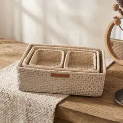 CASA CANTABRIA - Canasto Setx4 Rattán 19x15x8cm