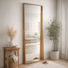 CASA CANTABRIA - Espejo de Madera Rectangular Cuerpo Completo 90x180cm