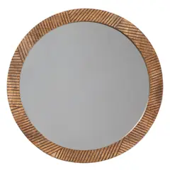 CASA CANTABRIA - Espejo Redondo Madera 80cm