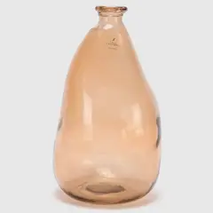 CASA CANTABRIA - Florero de Vidrio Marrón 36x21cm