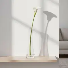 MICA - Florero Botella de Vidrio 20x6cm