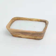 CASA CANTABRIA - Vela de Madera con dos Mechas 25x16x8cm