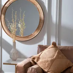 CASA CANTABRIA - Espejo Redondo Madera 75cm