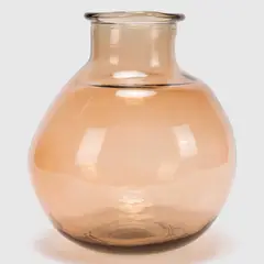 CASA CANTABRIA - Florero de Vidrio Marrón 31x25cm