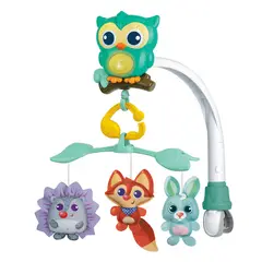 WINFUN - Juguete De Bebé 3 En 1 Movil Musical Amigos Del Bosque