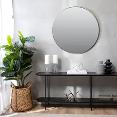 BASEMENT HOME - Espejo Negro Redondo D80Cm