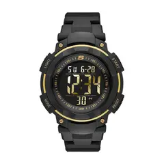 SKECHERS - Reloj Digital , SR1019, Correa Silicona Negro, Dial Negro