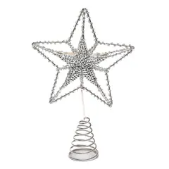 MICA - Topper Estrella Plateada 27x18x3cm