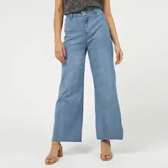 UNIVERSITY CLUB - Jean Wide Leg Tiro Alto Mujer