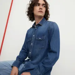 DENIMLAB - Camisa Manga Larga Algodón Hombre