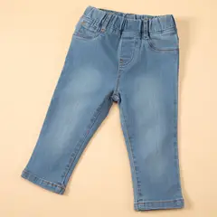 YAMP - Jeans Denim Bebé Niña Casual Cintura Elástica
