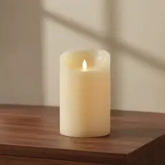 MICA - Vela Led Pilar Color Crema 20x15cm
