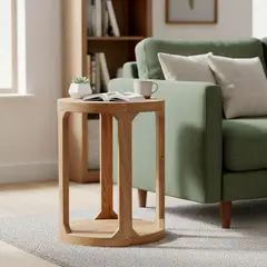 ROBERTA ALLEN - Mesa Lateral de Madera Carlo