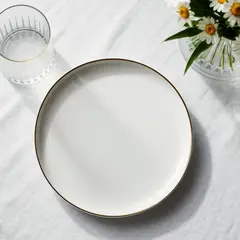 FLORENCIA - Plato de Pan Porcelana 17 cm Borde Dorado