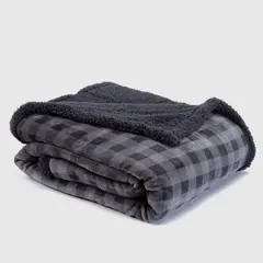 BASEMENT HOME - Frazada Cuadros con Sherpa