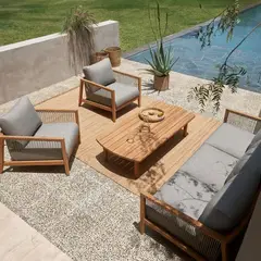 BASEMENT HOME - Sofá De Terraza Lita 3 Cuerpos