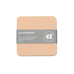 VACA VALIENTE - Setx4 Posavasos Cuadrado Rosa