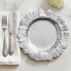 ROBERTA ALLEN - Plato Base Plateado 33Cm Redondo