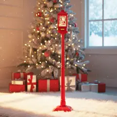 MICA - Farol navideño rojo santa 90cm