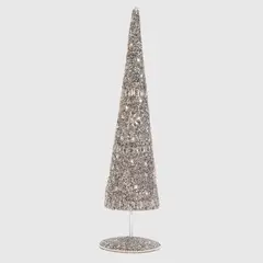 MICA - Árbol Navideño Silver Mostazillas 25Cm