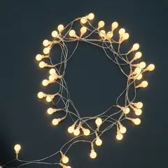 MICA - Luces para Árbol Led 50 Esferas Blancas