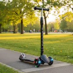 SCOOP - Scooter 3 Ruedas Plegable Con Luces