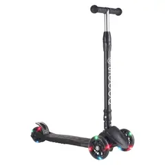 SCOOP - Scooter De Rueda Plegable Con Luces Negro
