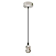 BASEMENT HOME - Lámpara Colgante Soquete 6Cm Plateada