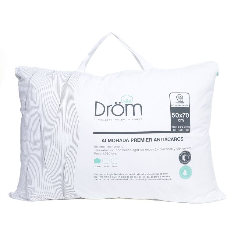 Almohada Premier Antiácaros 50X70Cm Microfibra