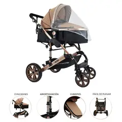 YAMP - Coche Moisés De Paseo Bebé Frezzio Plegable