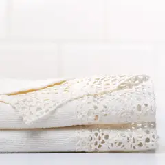 ROBERTA ALLEN - Set x2 Toallas Visita Bolillo 100% Algodón